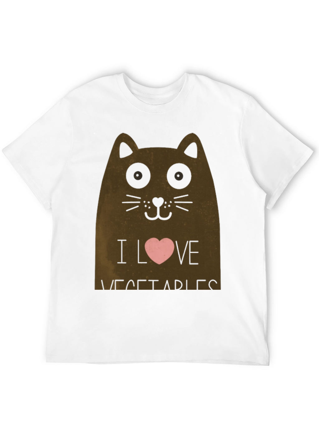 I Love Vegetables Cat T-Shirt