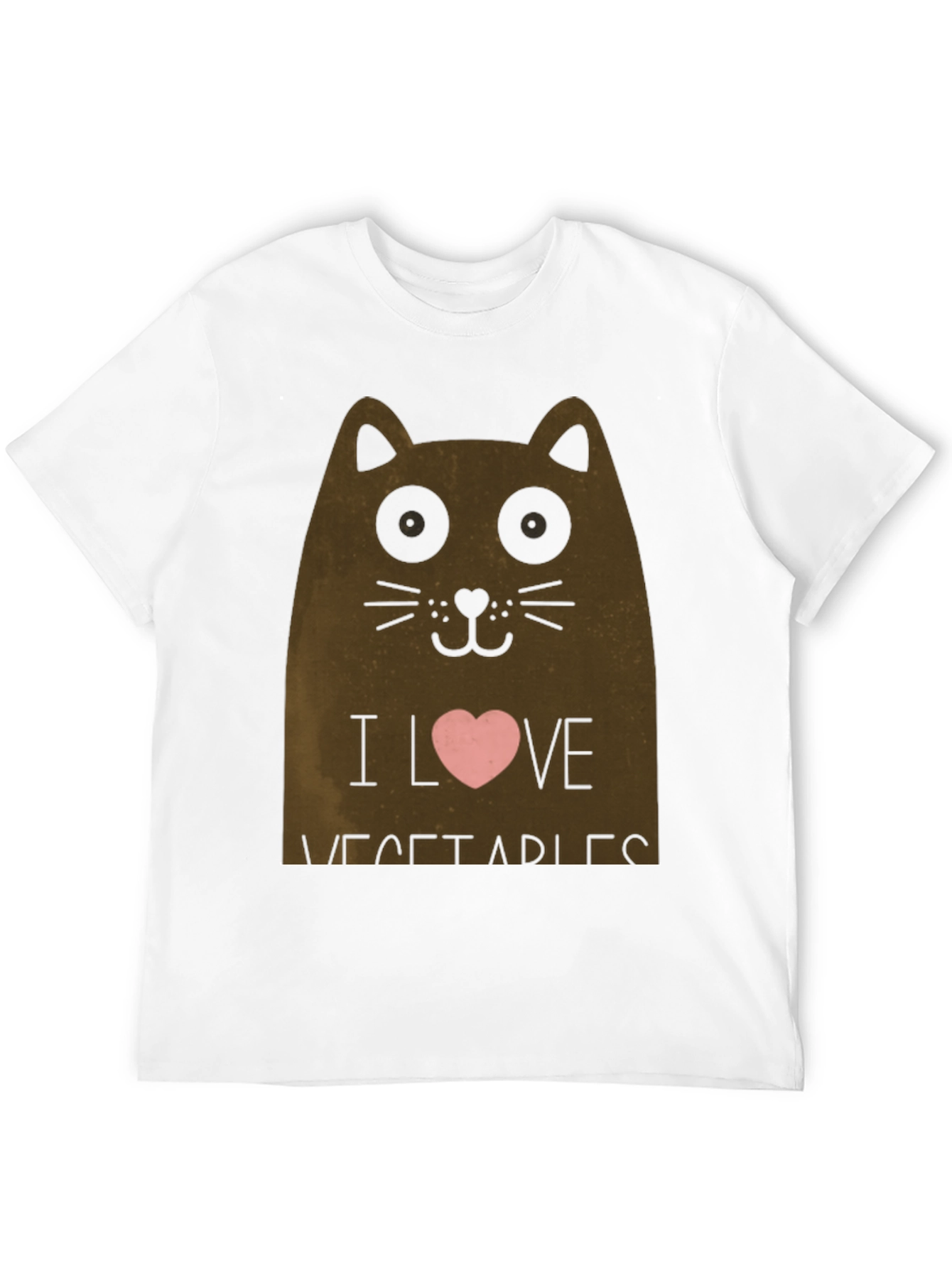 I Love Vegetables Cat T-Shirt