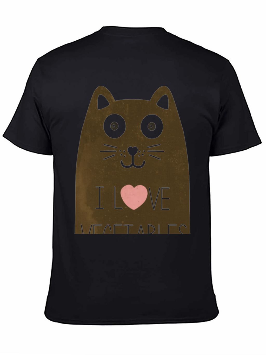 I Love Vegetables Cat T-Shirt