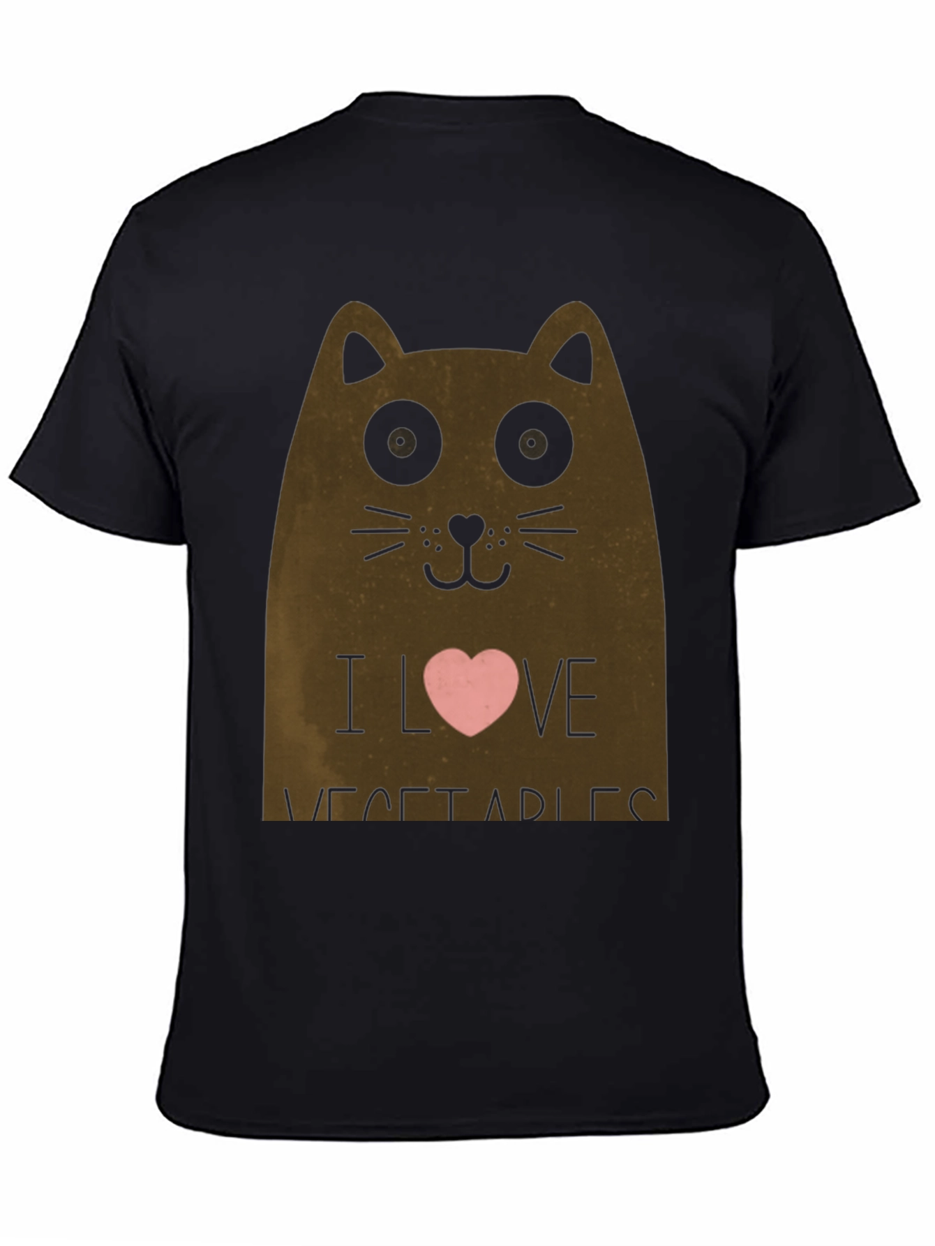 I Love Vegetables Cat T-Shirt