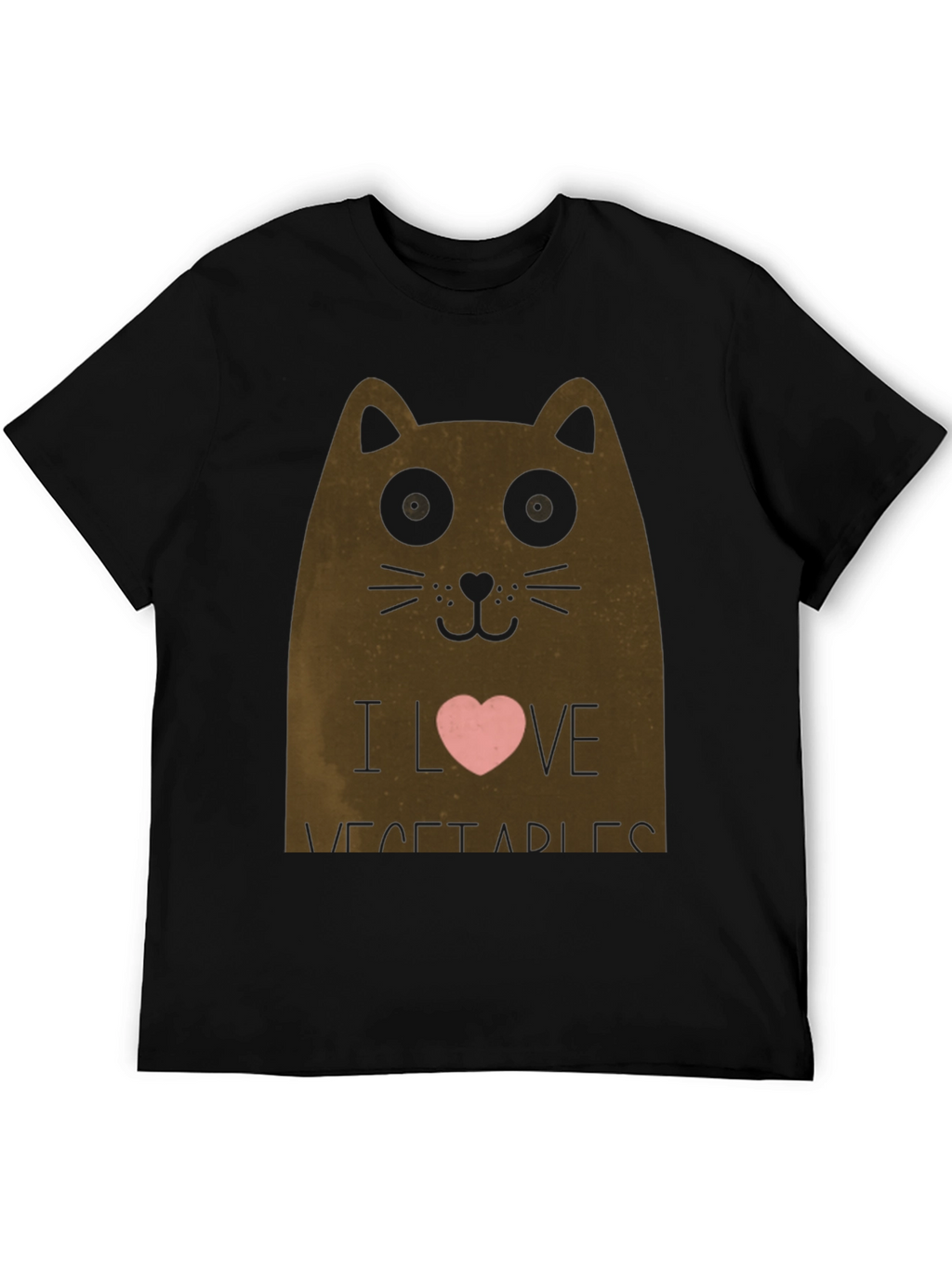 I Love Vegetables Cat T-Shirt
