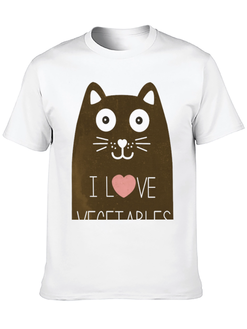 I Love Vegetables Cat T-Shirt