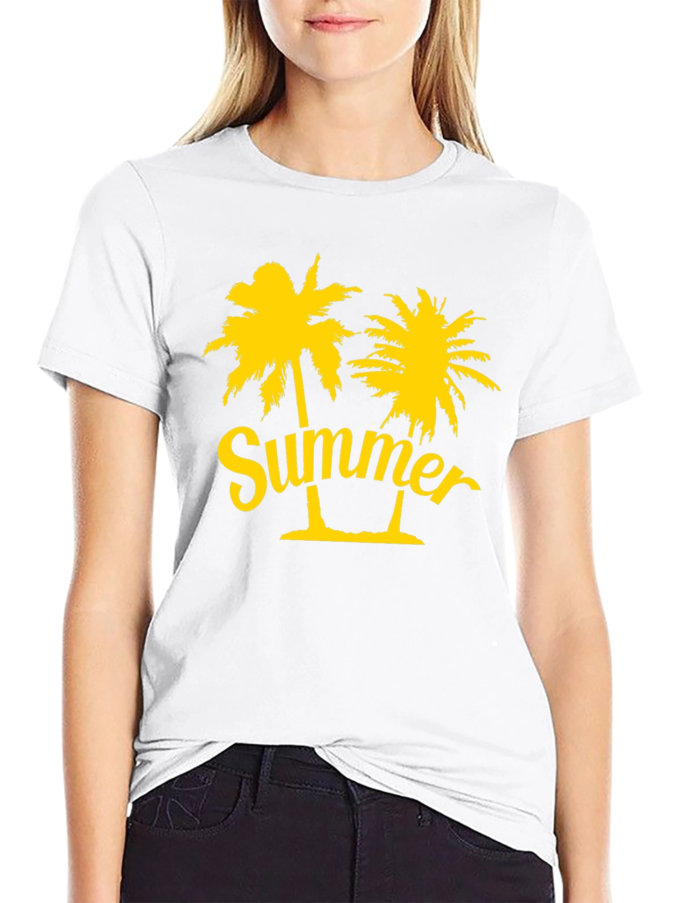 Summer Palm Tree Graphic T-Shirt