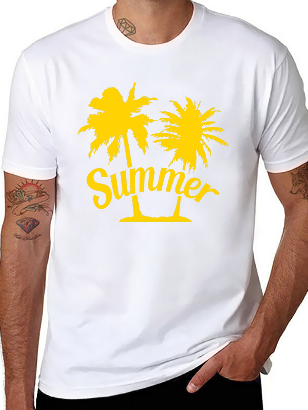 Summer Palm Tree Graphic T-Shirt
