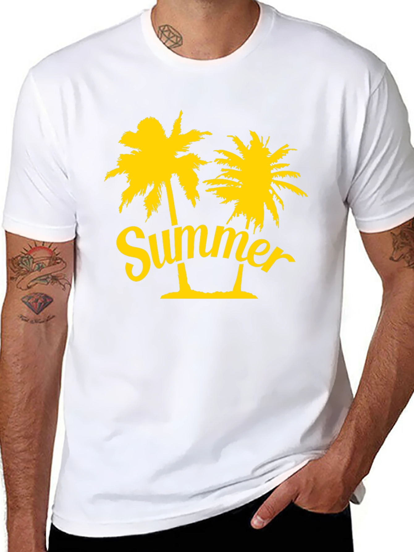 Summer Palm Tree Graphic T-Shirt