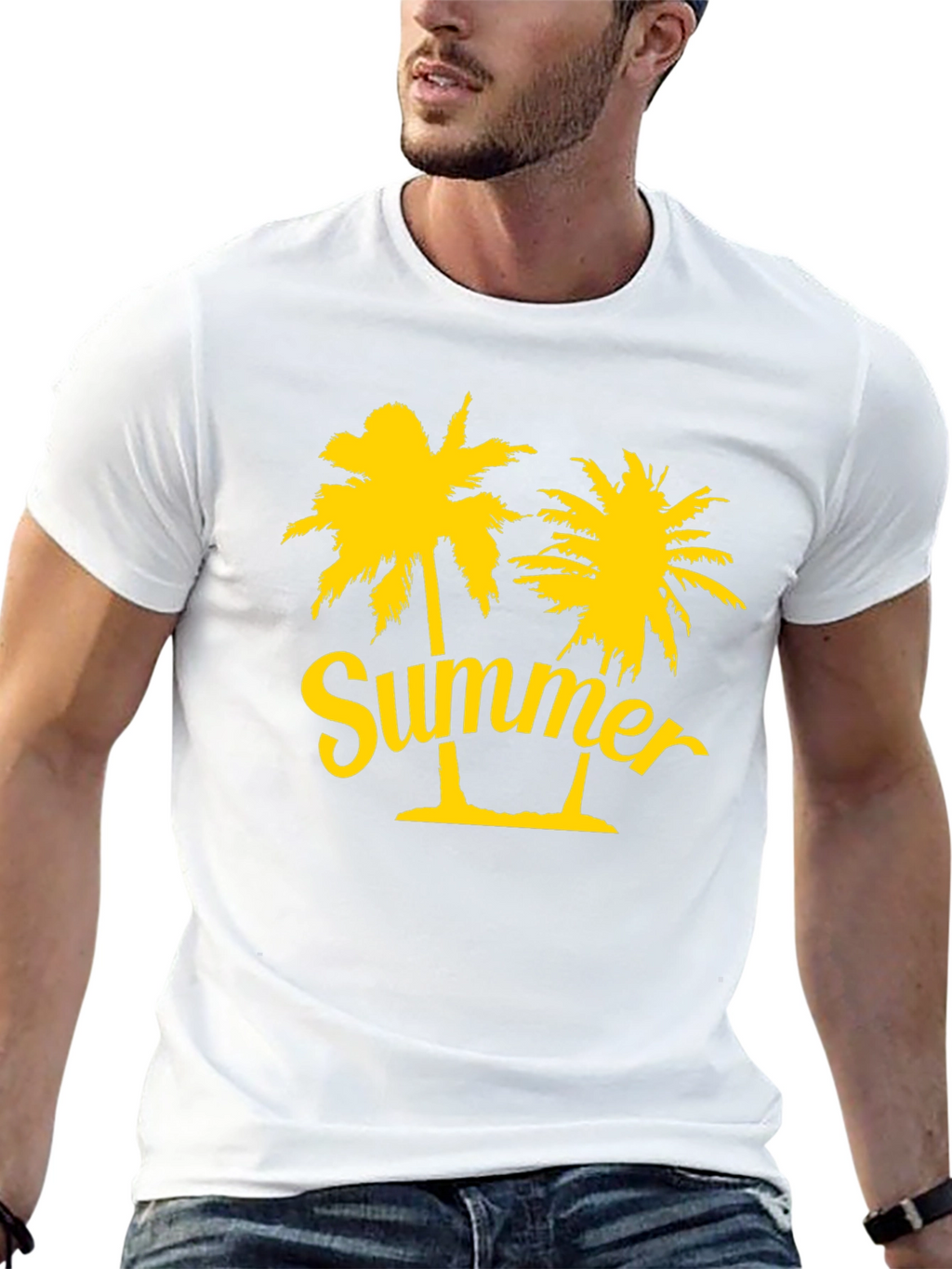 Summer Palm Tree Graphic T-Shirt