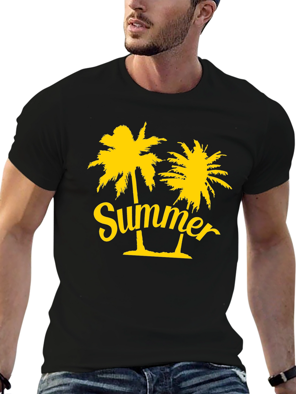 Summer Palm Tree Graphic T-Shirt