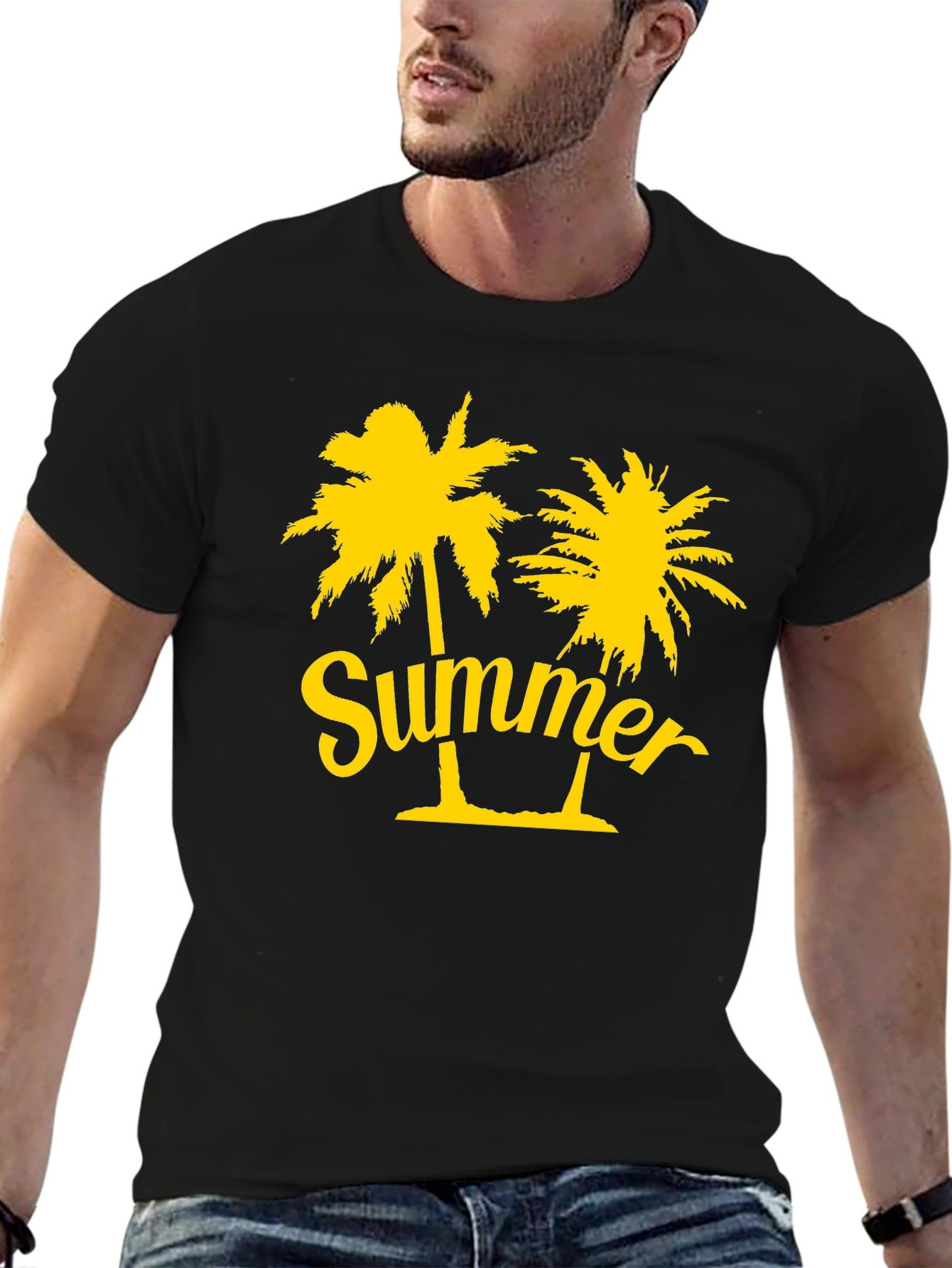 Summer Palm Tree Graphic T-Shirt