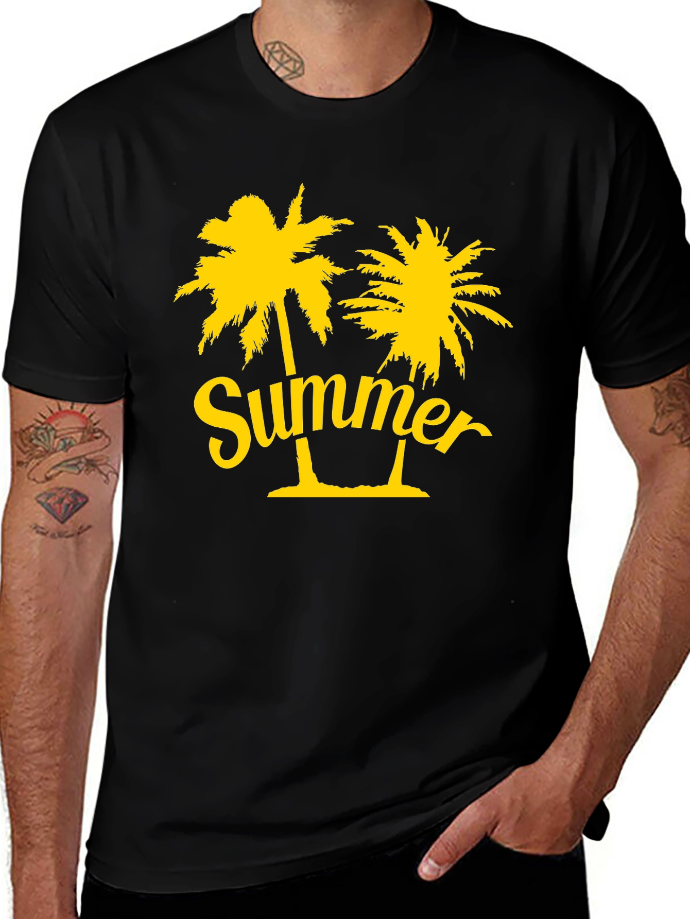 Summer Palm Tree Graphic T-Shirt