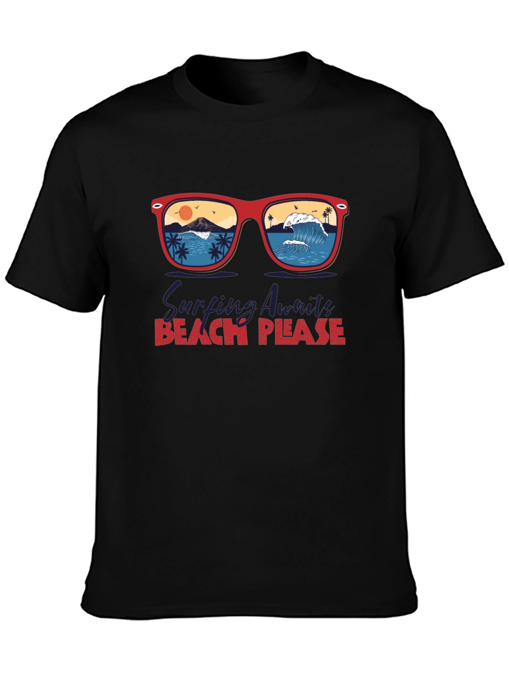 Beach Please T-Shirt Surfing Vacation