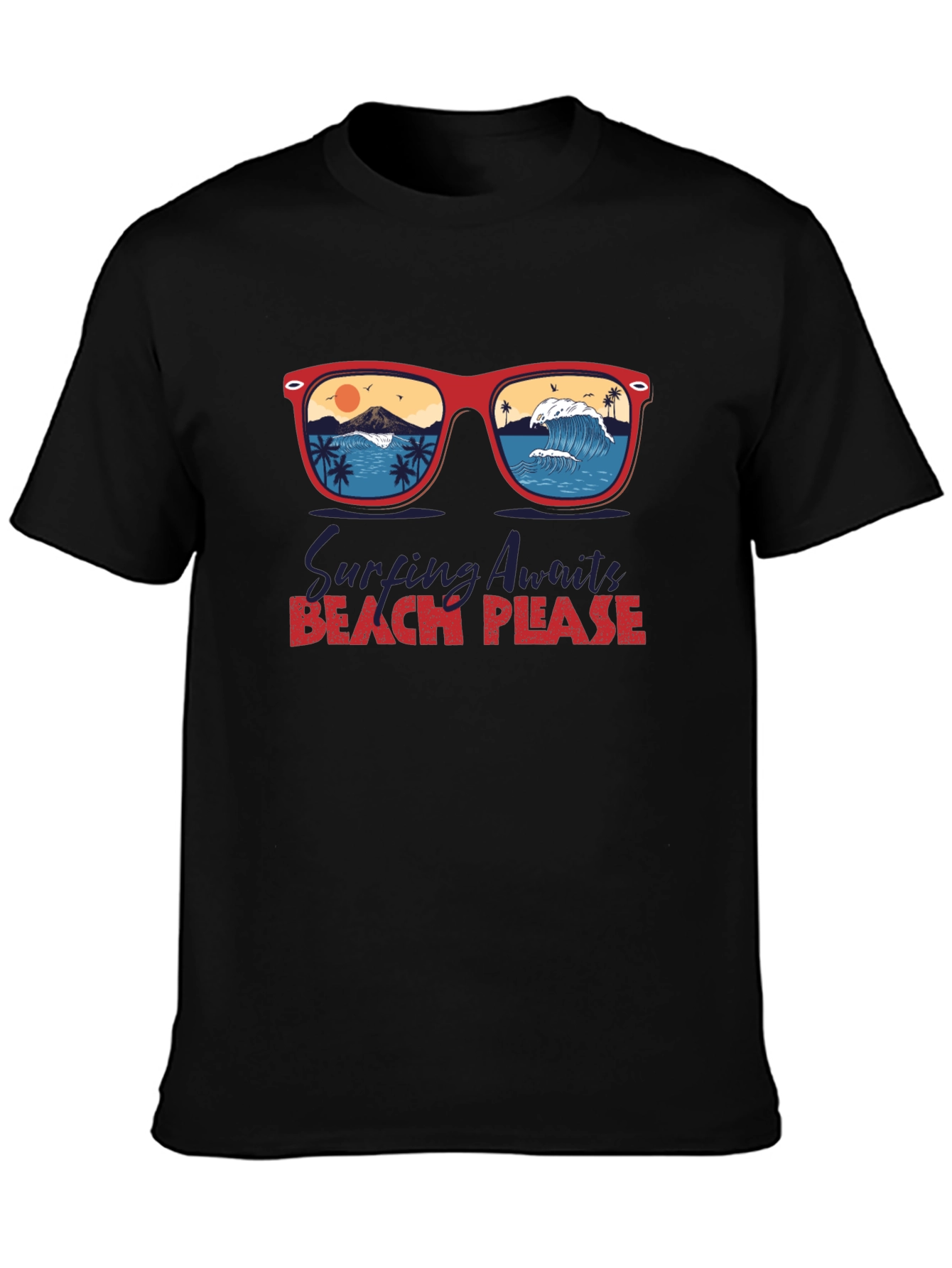Beach Please T-Shirt Surfing Vacation