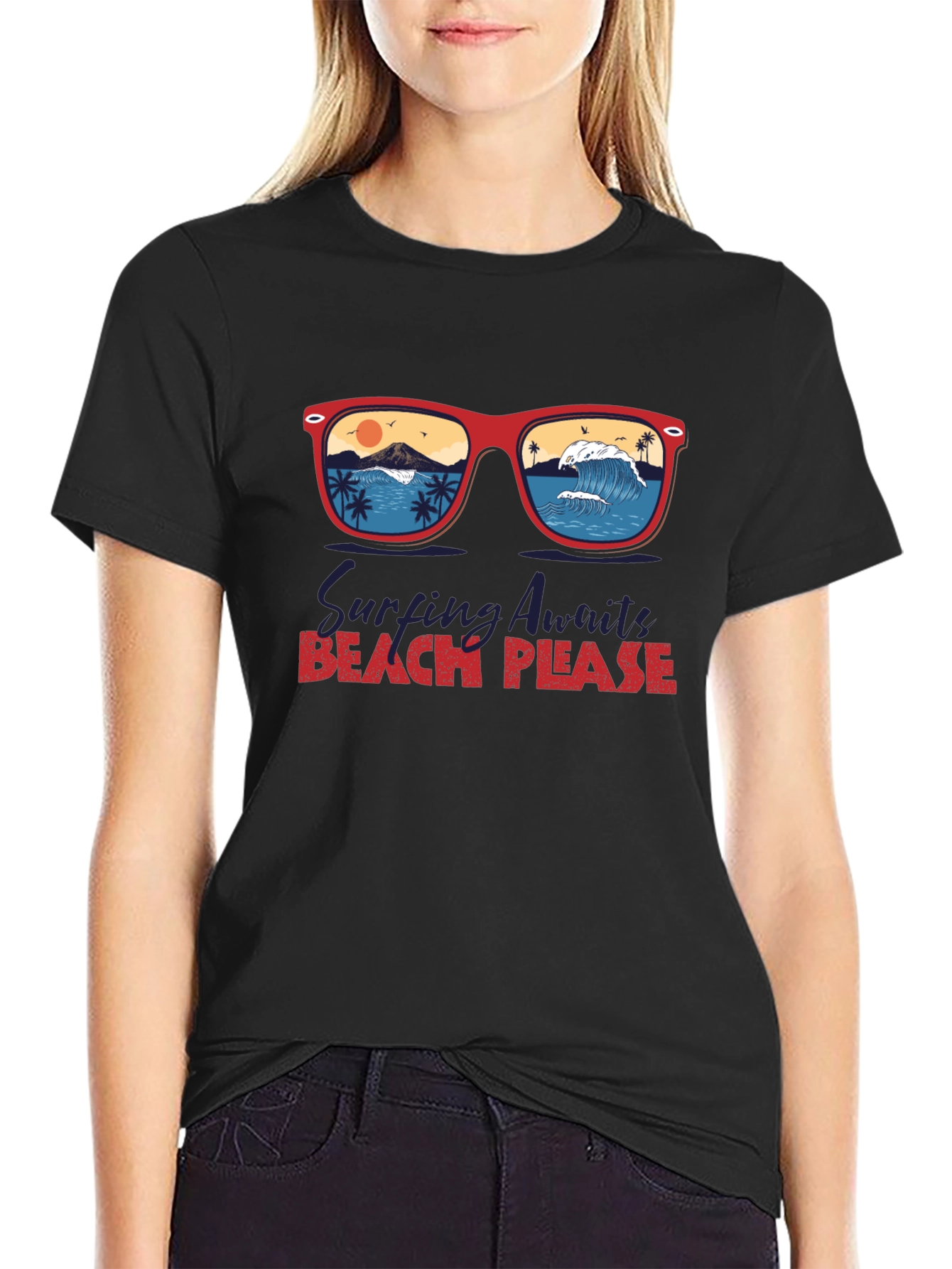 Beach Please T-Shirt Surfing Vacation