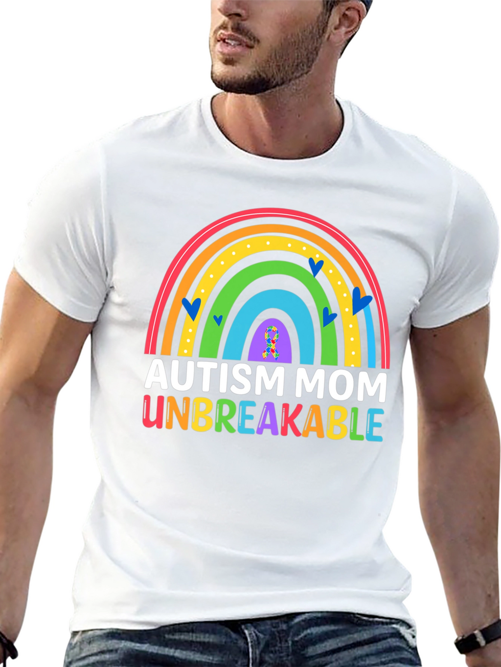 Autism Mom Unbreakable Rainbow T-Shirt