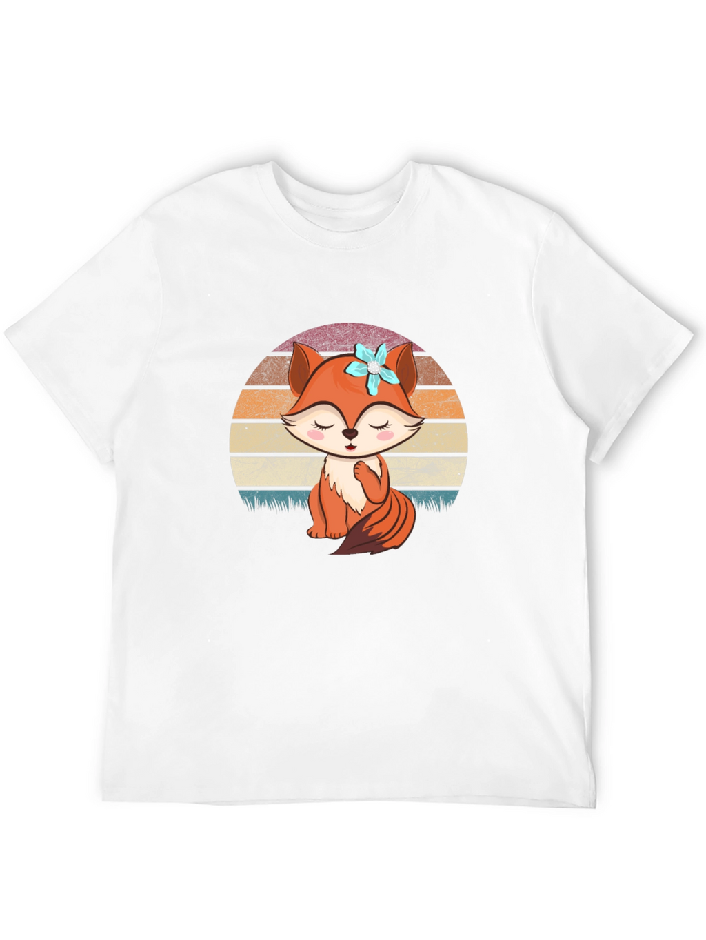 Cute Fox Graphic Tee - Unisex Black T-Shirt