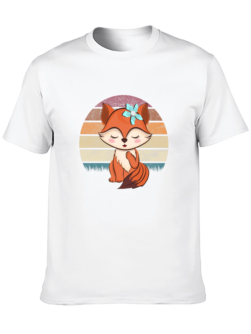Cute Fox Graphic Tee - Unisex Black T-Shirt