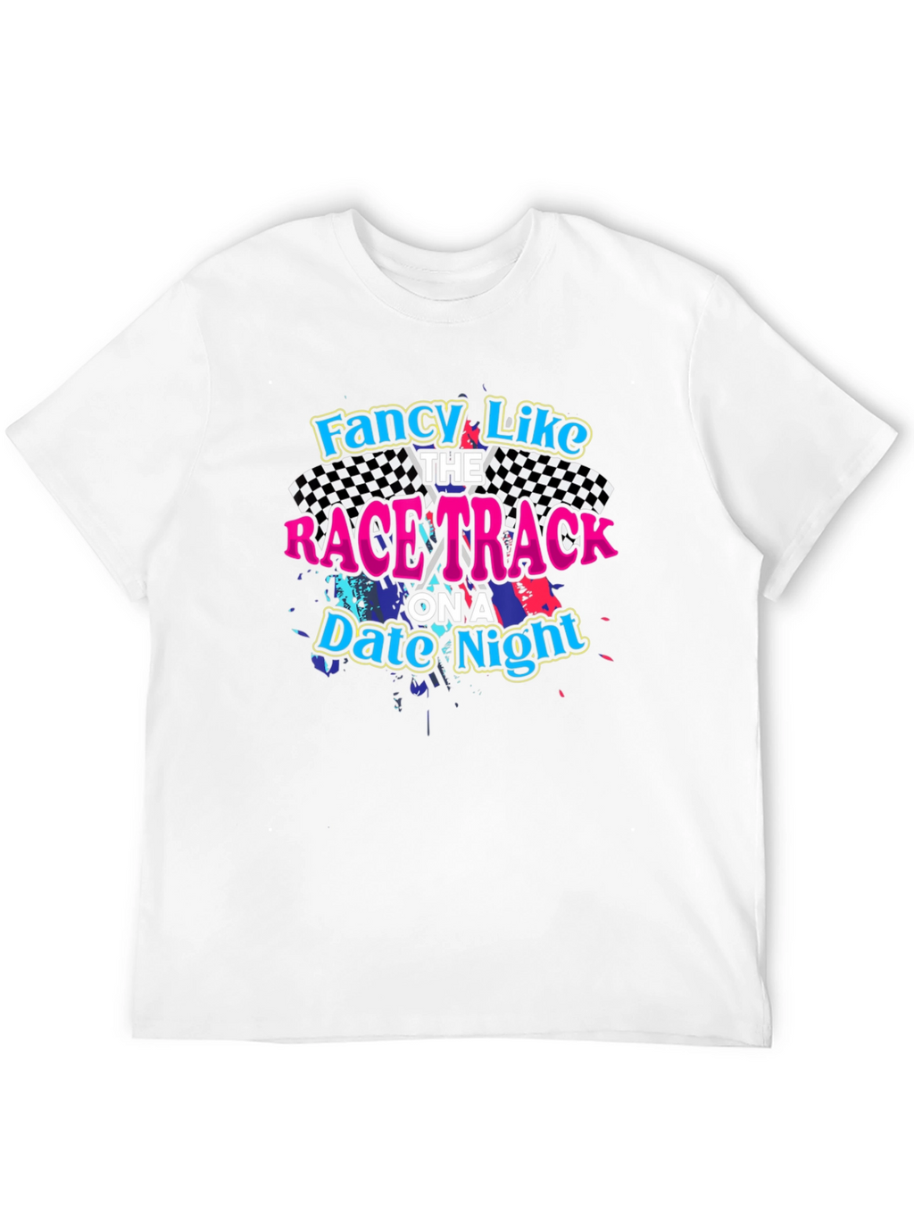 Fancy Like Race Track Date Night Black Graphic Tee