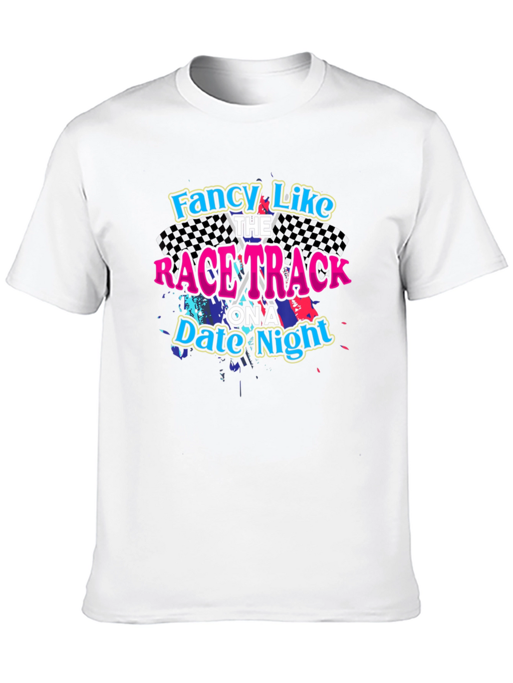 Fancy Like Race Track Date Night Black Graphic Tee