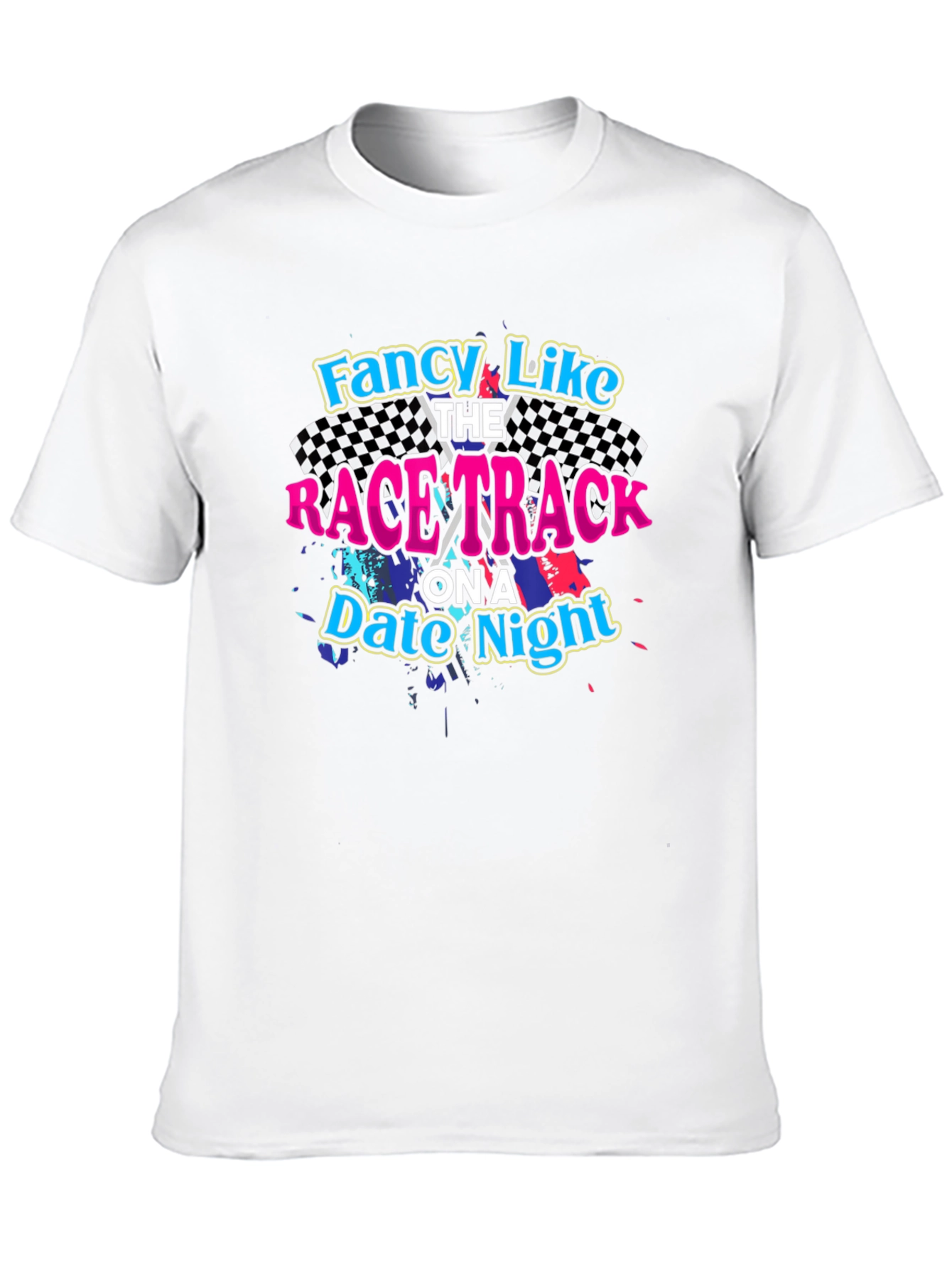 Fancy Like Race Track Date Night Black Graphic Tee