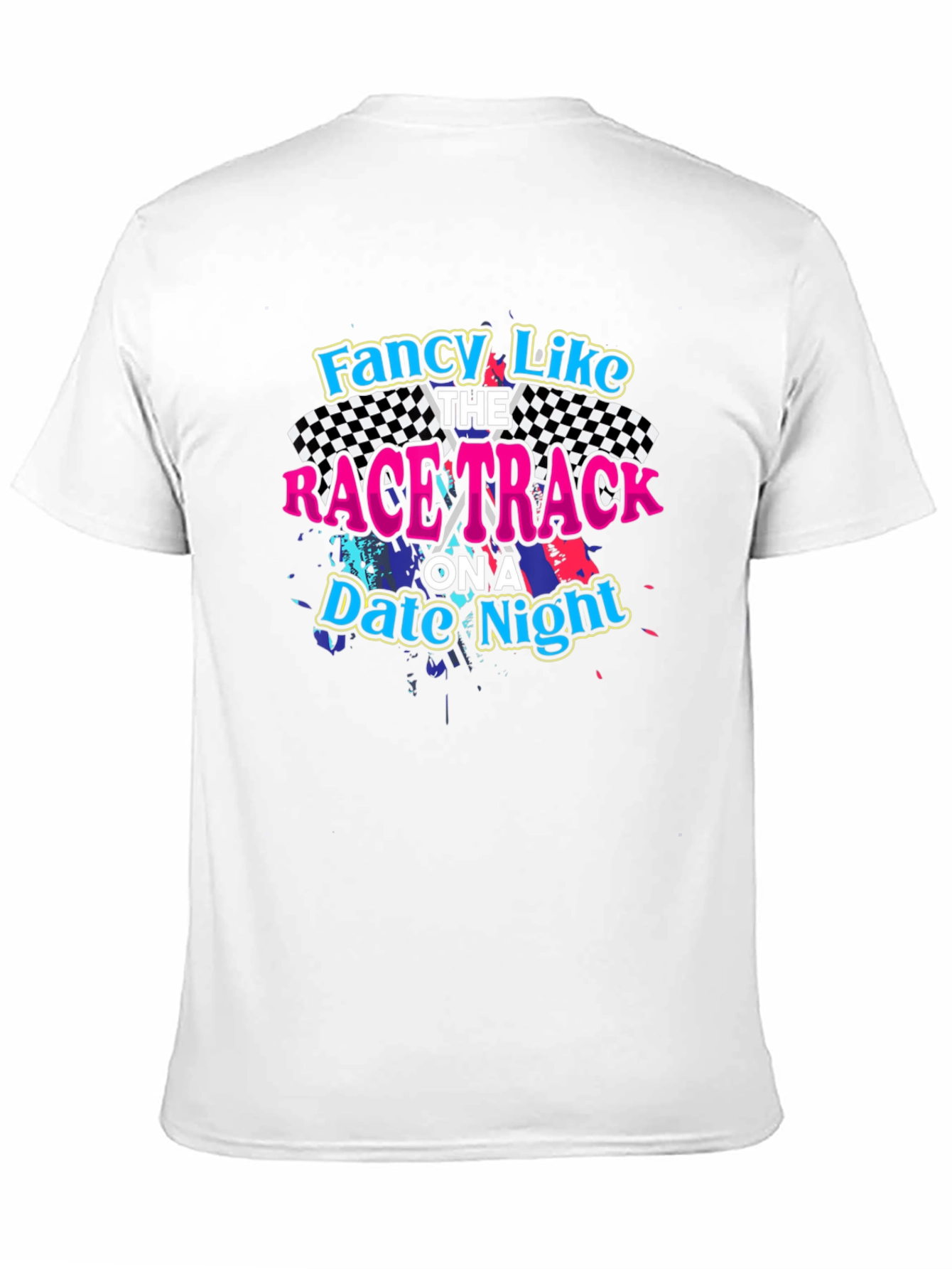 Fancy Like Race Track Date Night Black Graphic Tee