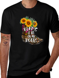 Blame It All On My Roots Sunflower Boot T-Shirt