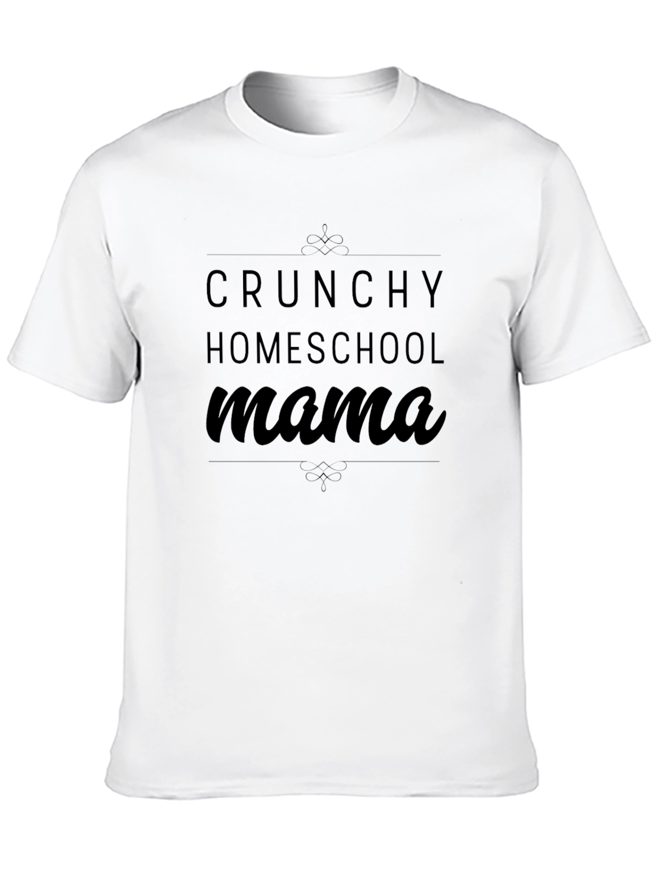 Crunchy Homeschool Mama Black T-Shirt