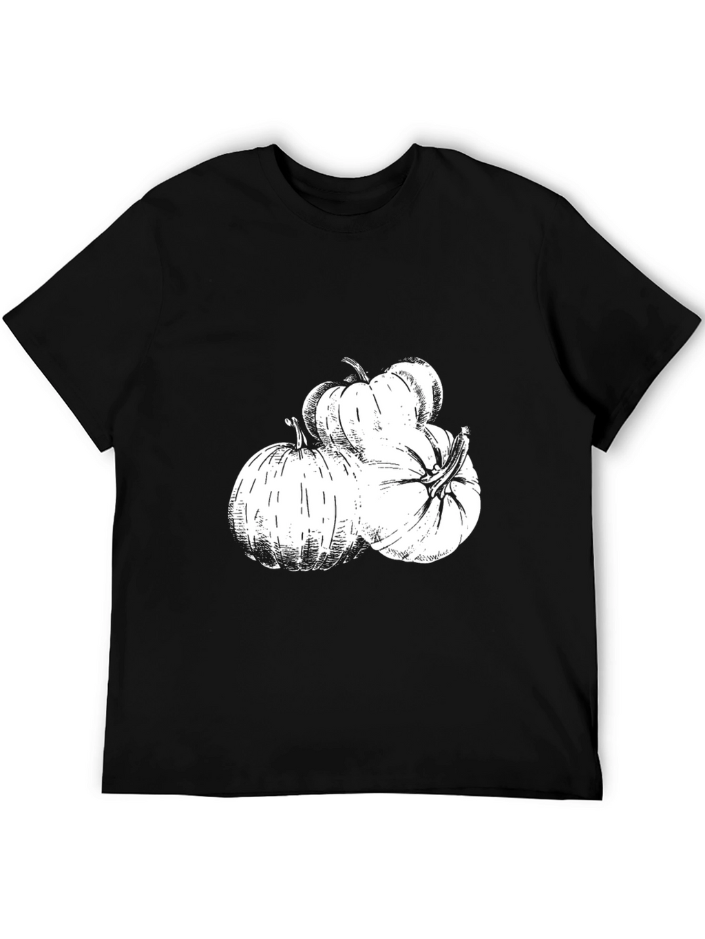 Pumpkin Patch Graphic Tee - Black Cotton Blend