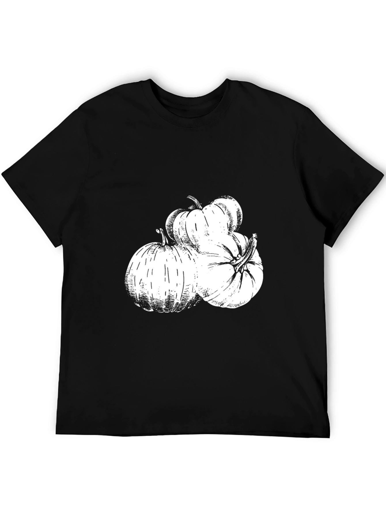 Pumpkin Patch Graphic Tee - Black Cotton Blend