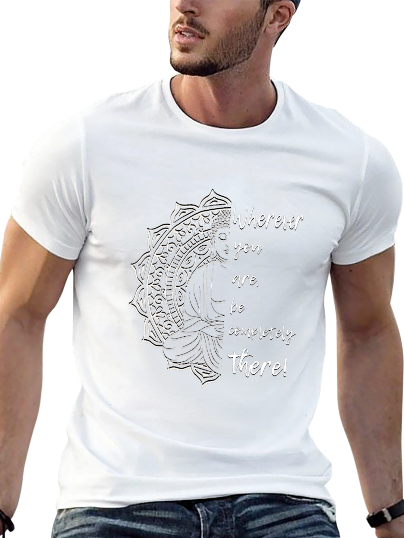 Mindful Buddha Graphic T-Shirt - Wherever You Are