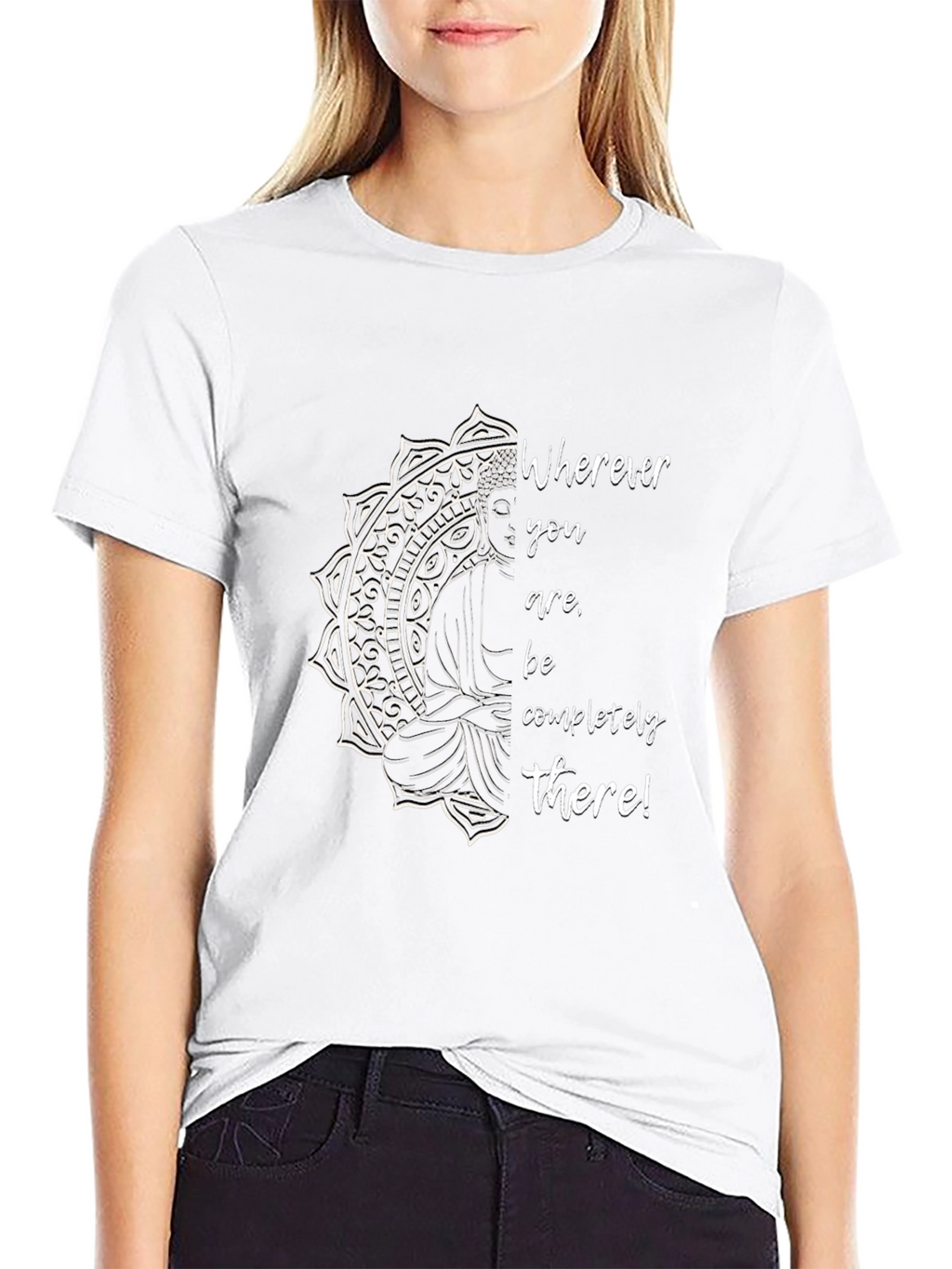 Mindful Buddha Graphic T-Shirt - Wherever You Are