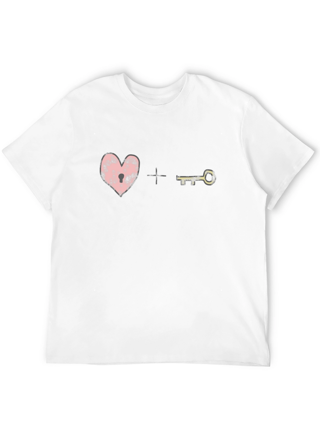 Heart Lock and Key Graphic Tee
