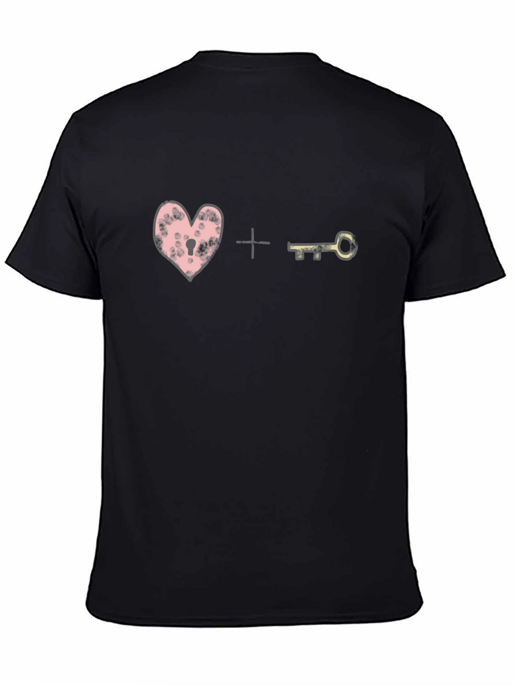 Heart Lock and Key Graphic Tee