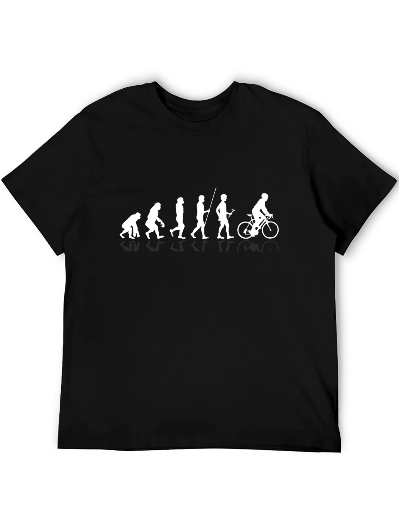 Evolution of Cyclist T-Shirt - Black Graphic Tee