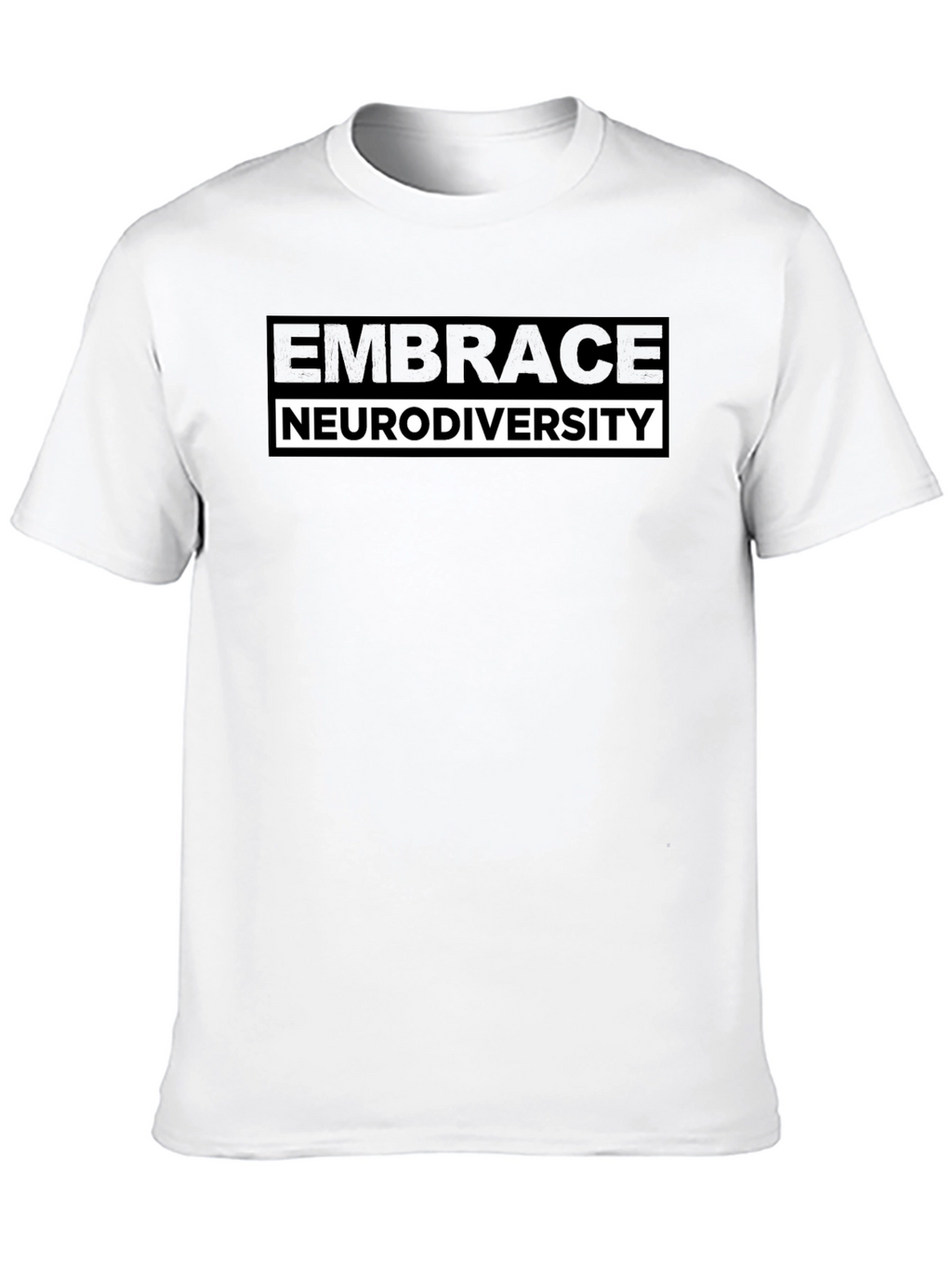 Embrace Neurodiversity T-Shirt - Black Short Sleeve
