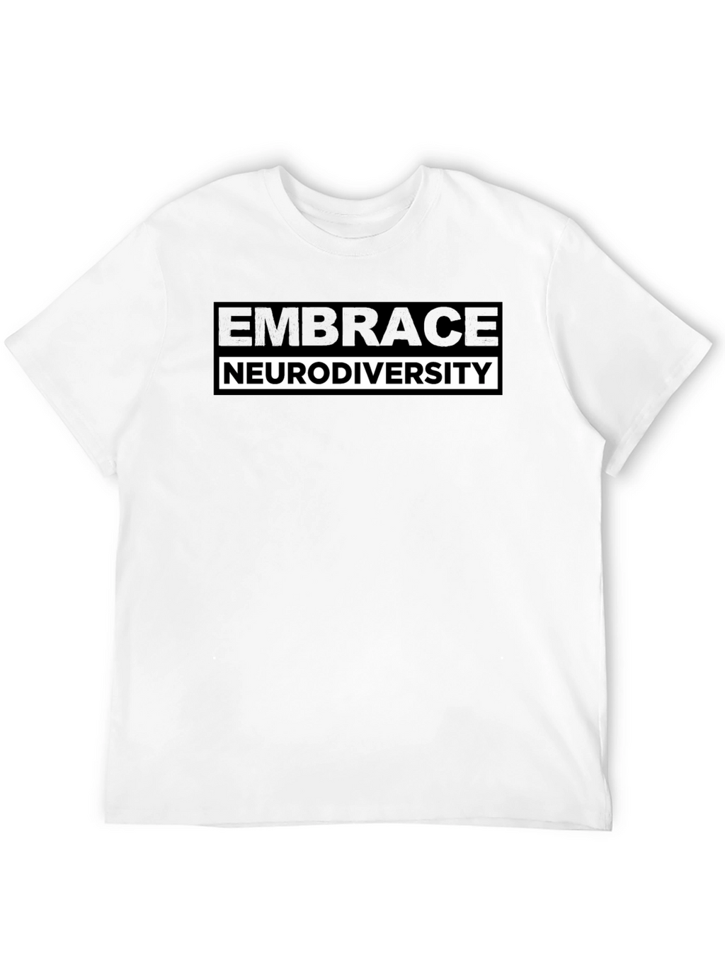 Embrace Neurodiversity T-Shirt - Black Short Sleeve