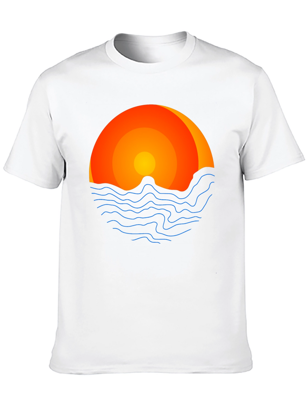 Sunset Graphic Tee - Coastal Vibes Black T-Shirt