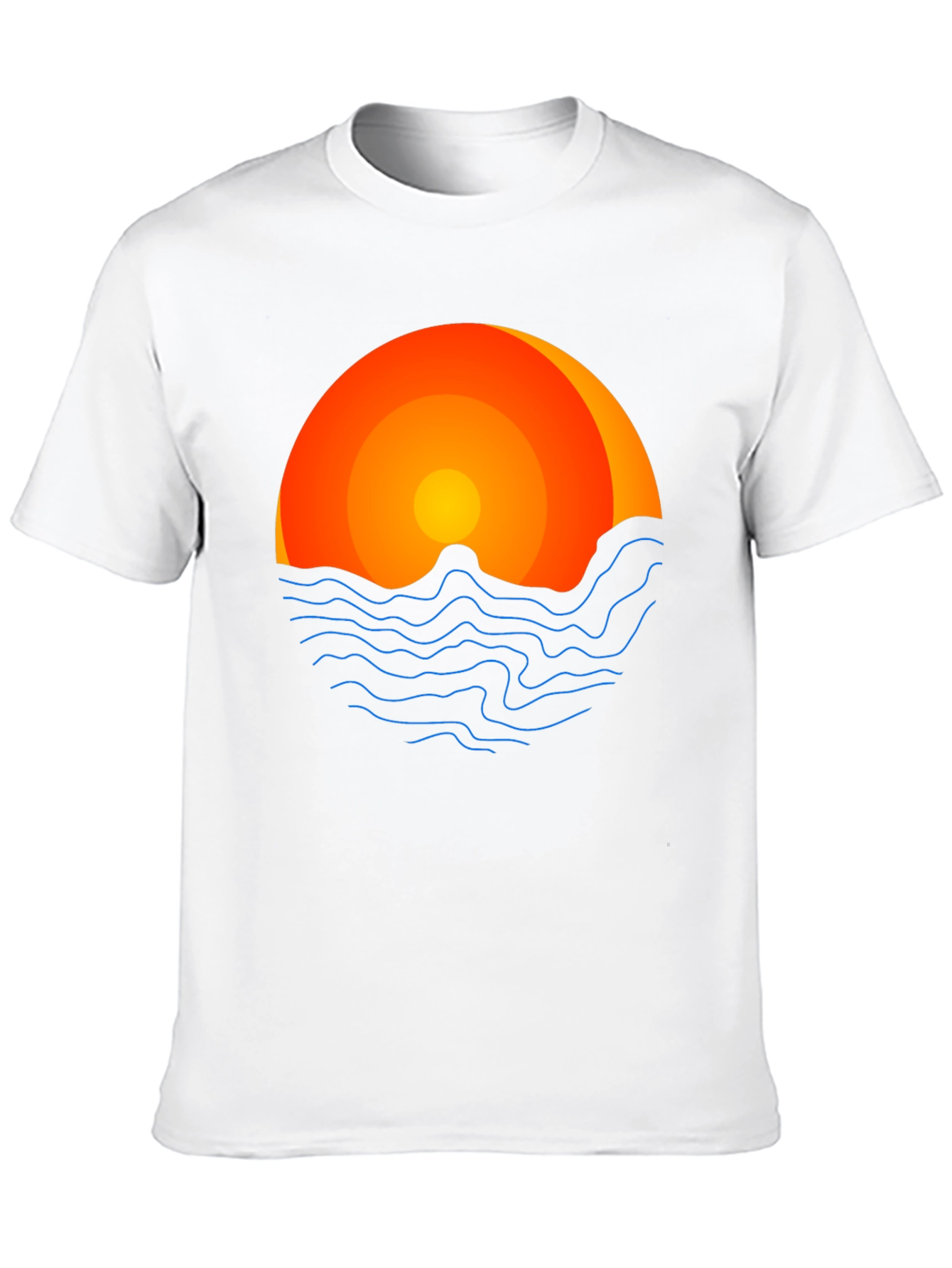 Sunset Graphic Tee - Coastal Vibes Black T-Shirt