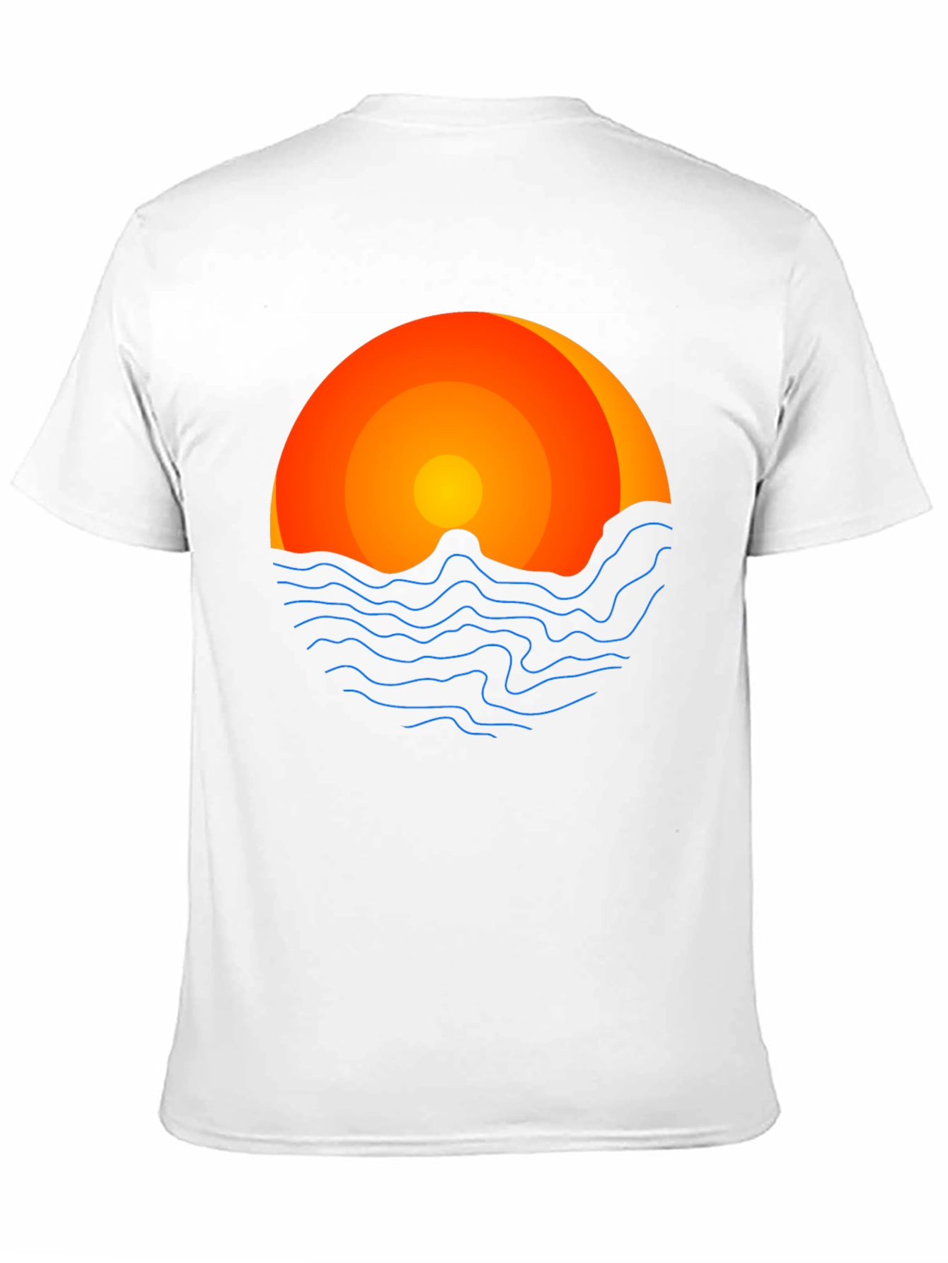 Sunset Graphic Tee - Coastal Vibes Black T-Shirt