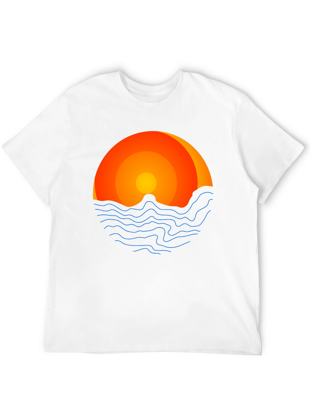 Sunset Graphic Tee - Coastal Vibes Black T-Shirt