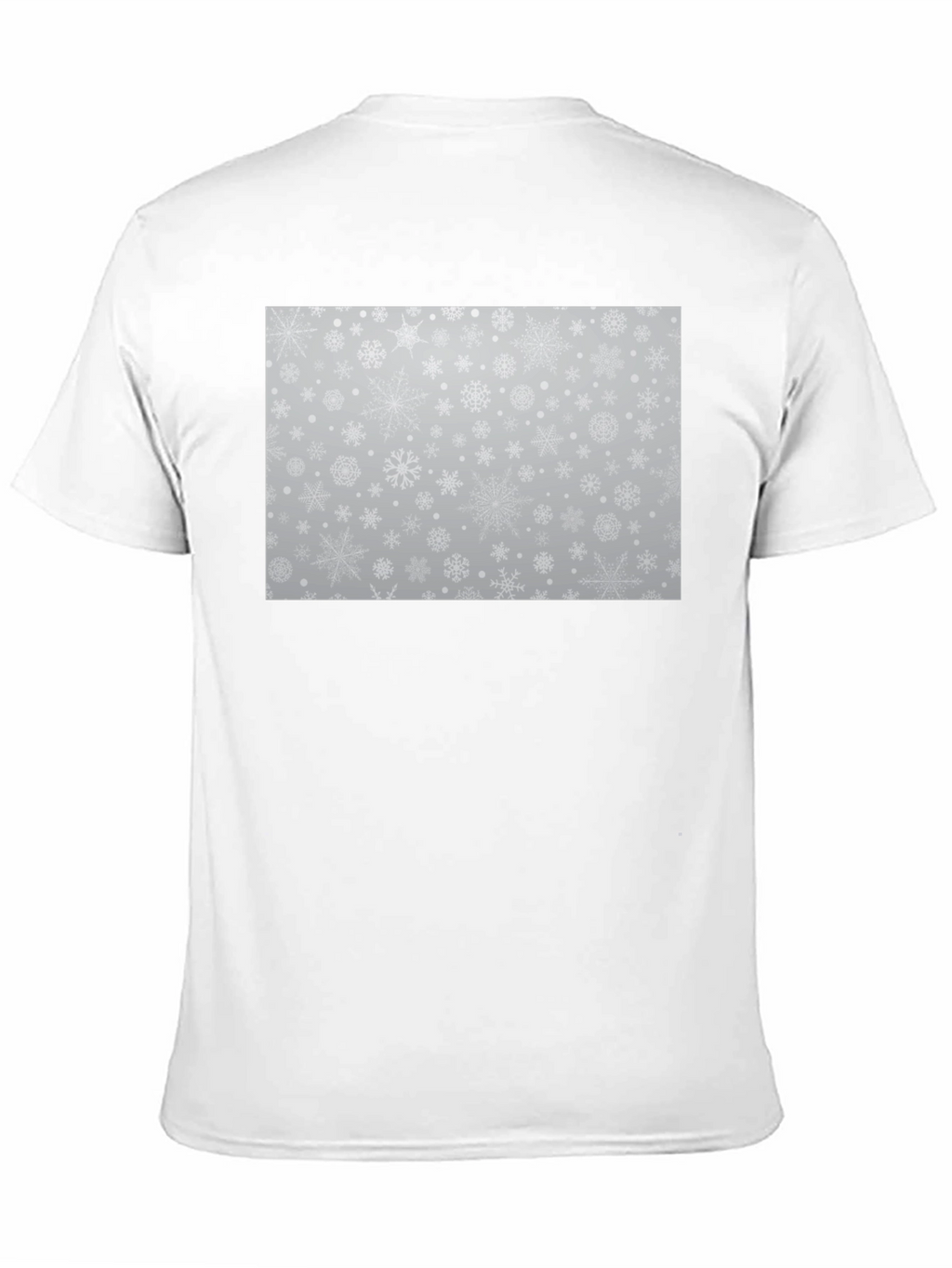 Snowflake Pattern Black Tee - Winter Style