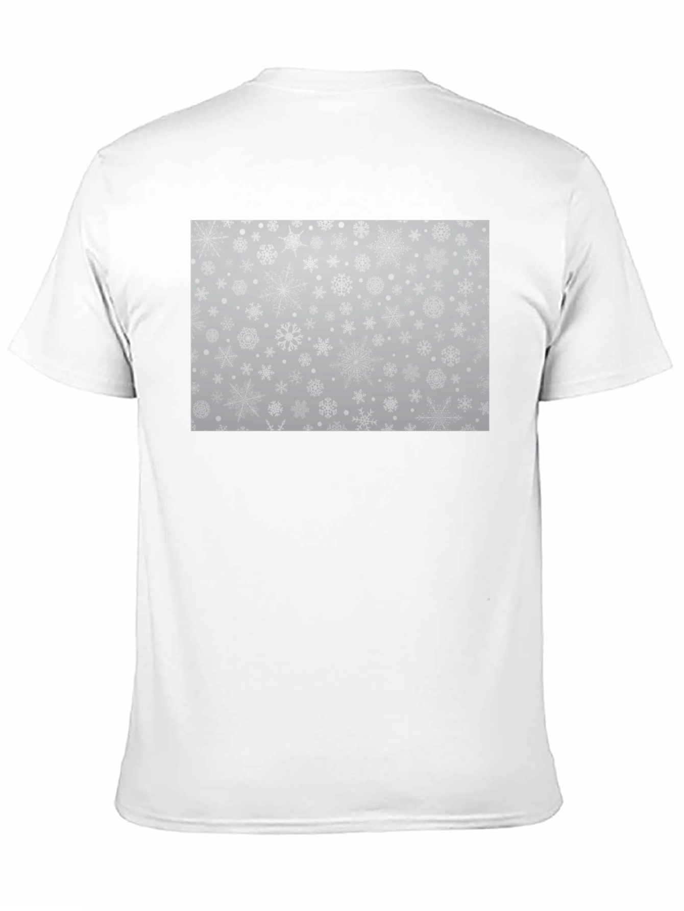 Snowflake Pattern Black Tee - Winter Style