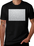 Snowflake Pattern Black Tee - Winter Style