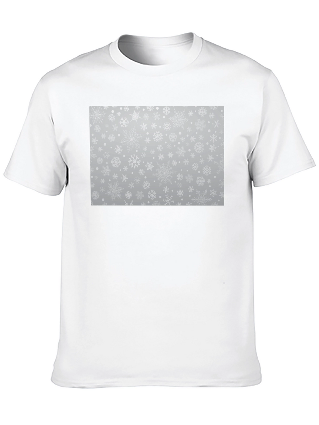 Snowflake Pattern Black Tee - Winter Style