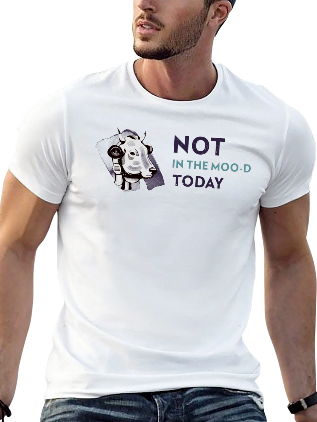 Not In The Moo-d Today Graphic Tee