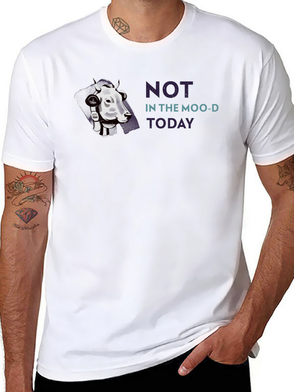 Not In The Moo-d Today Graphic Tee