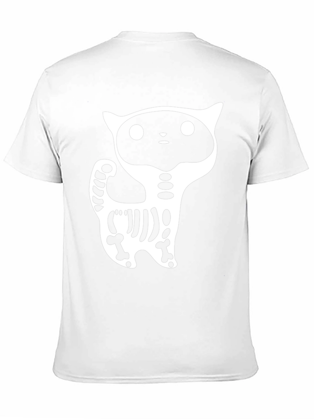 Skeleton Cat Graphic T-Shirt - Halloween Ready
