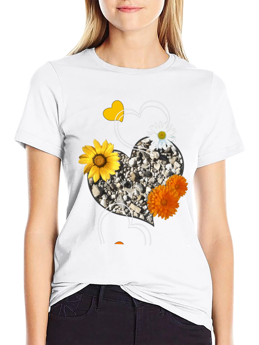 Floral Heart Graphic Tee