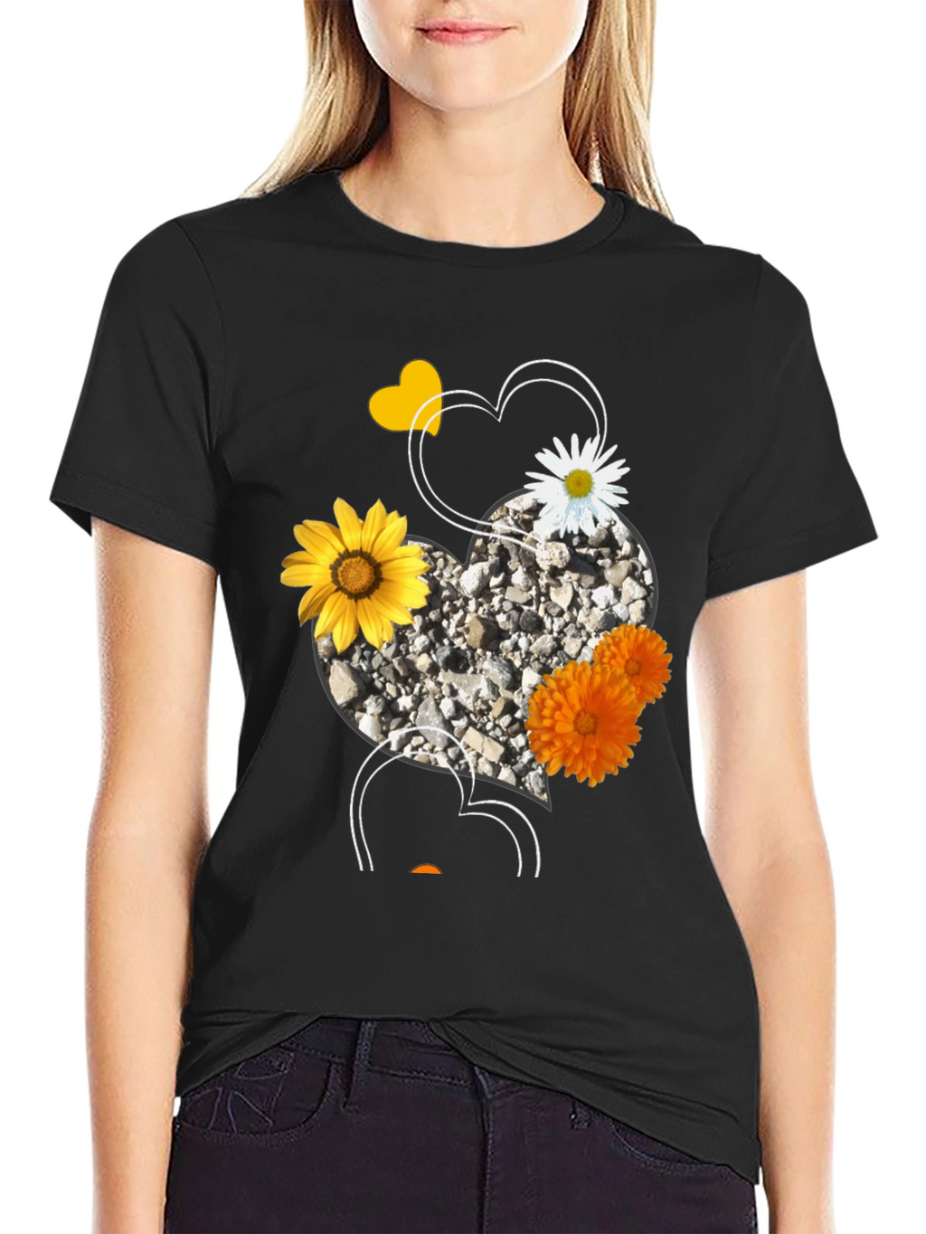 Floral Heart Graphic Tee