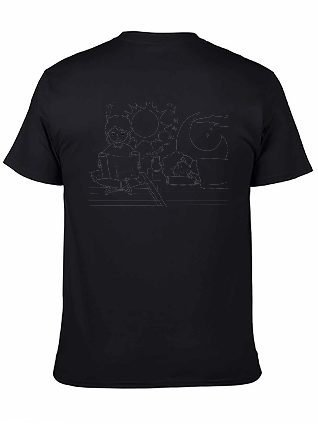 Day & Night Reading Black Tee