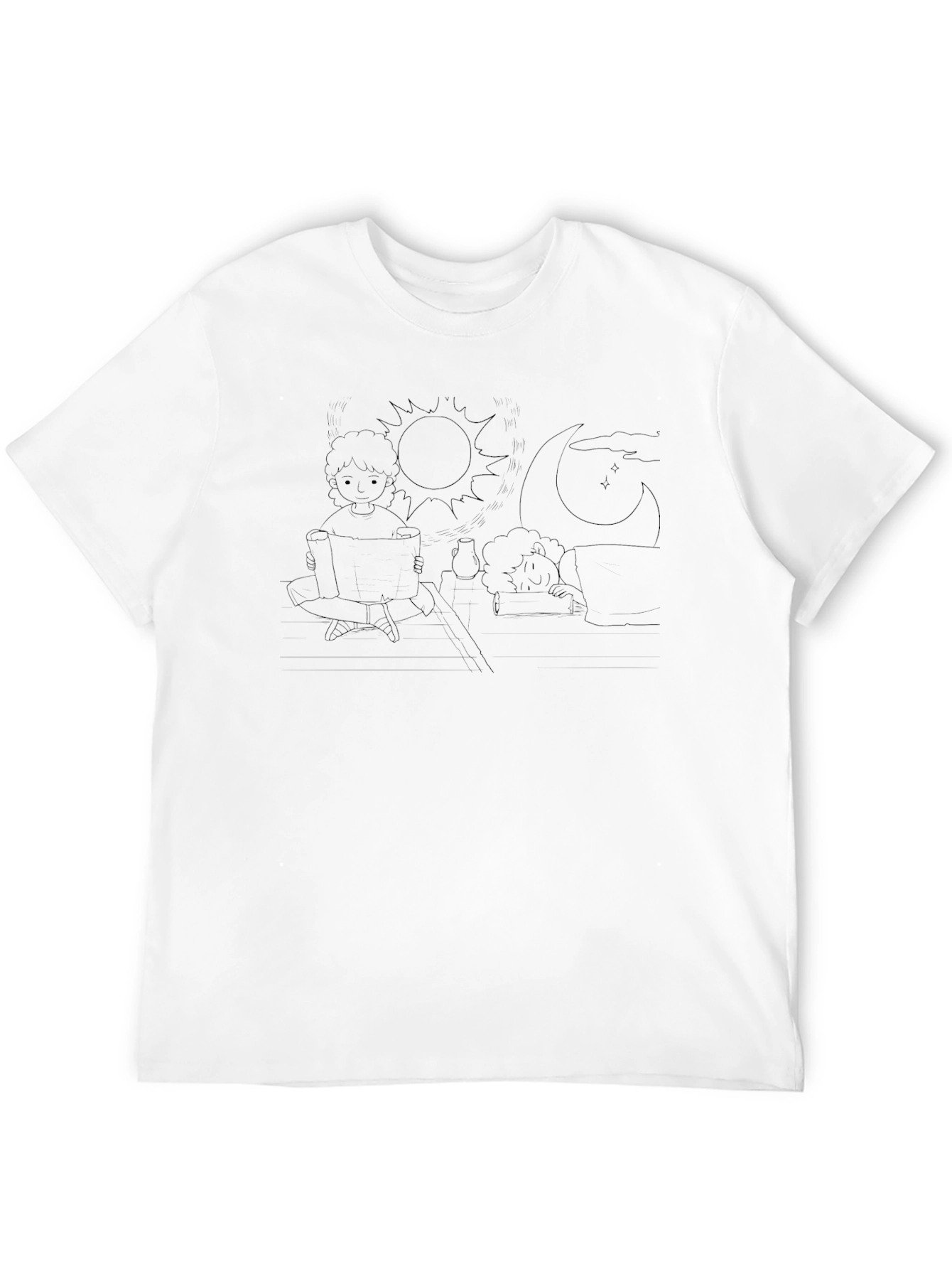 Day & Night Reading Black Tee