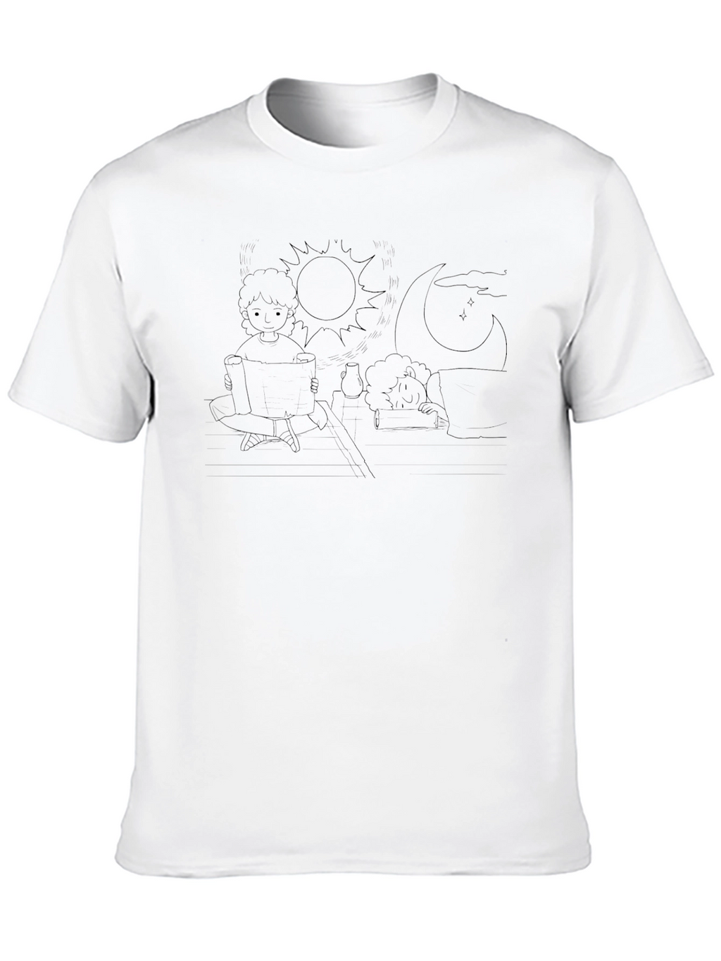 Day & Night Reading Black Tee